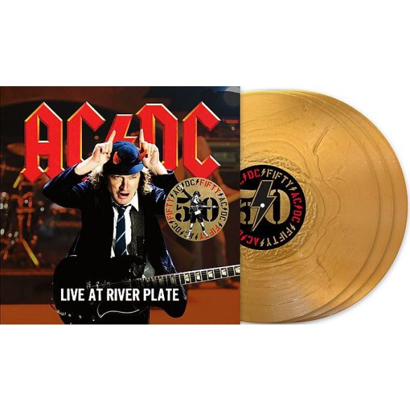 AC/DC - Live At River Plate (50th Anniversary) BORÍTÓSÉRÜLT! / gold vinyl bakelit / 3xLP 