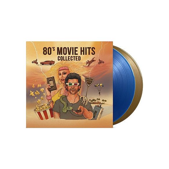 VÁLOGATÁS - 80's Movie Hits Collected / blue gold vinyl bakelit / 2xLP