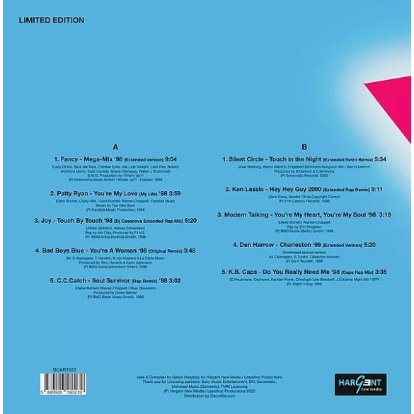 VÁLOGATÁS - Disco Hitback The Return Of 80's Eurodisco Volume 1 / türkiz vinyl bakelit / LP