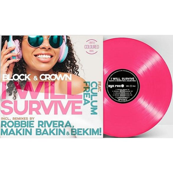 BLOCK & CROWN feat CULUM FREA - I Will Survive / színes vinyl maxi / "12