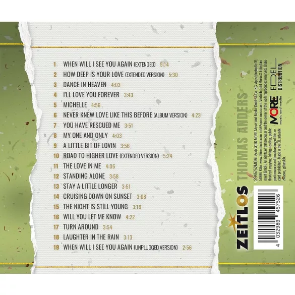 THOMAS ANDERS - Zeitlos CD