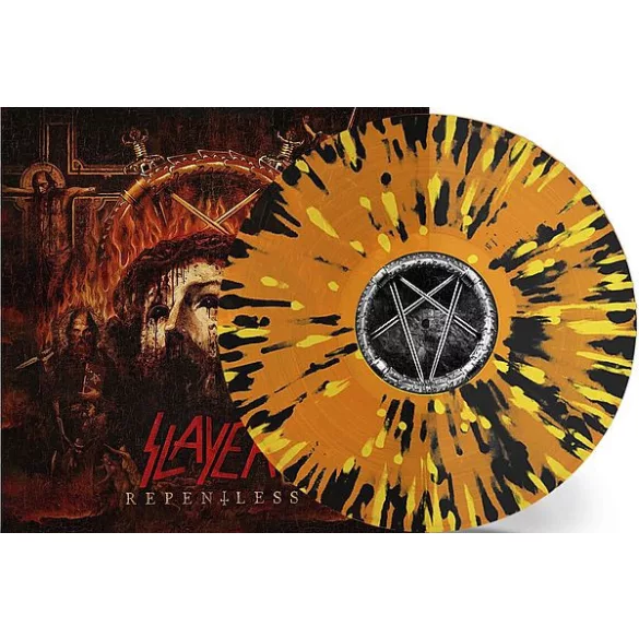 SLAYER - Repentless /  orange yellow black splatter vinyl bakelit / LP